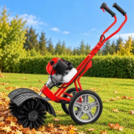 Barredora de Gasolina PowerGround 52cc 2CV con Cepillo Rotativo – Limpieza Profesional